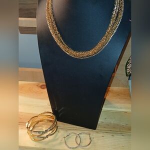 CZ/Gold-Toned 3 pc set